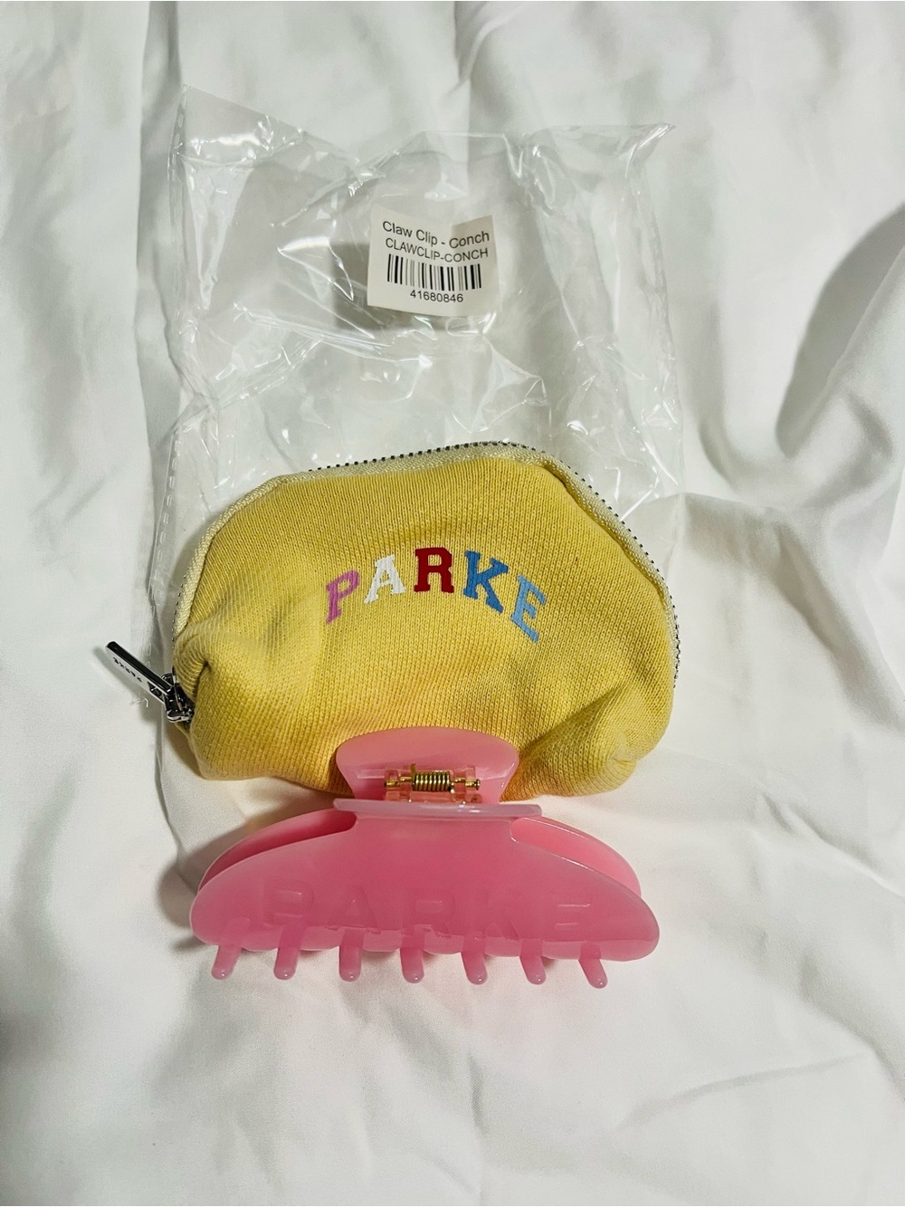 Parke Hair Clip with pouch Conch Summerland collection NIP - Picture 4 of 4